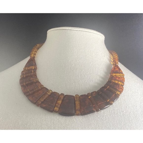 Jay King DTR Necklace 925 Graduated Amber Beaded Designer Signed - Picture 6 of 6